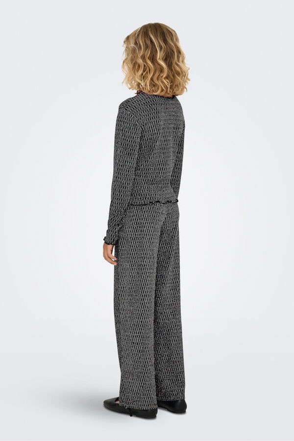 Only Girls Top de efecto brillante gris