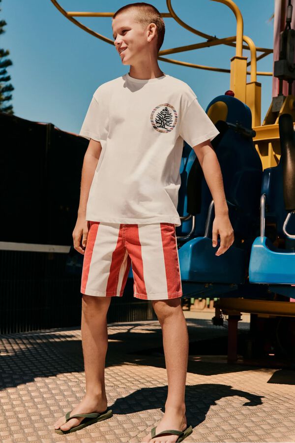 Springfield Kids Bermuda rayas roja ni&ntilde;o coral