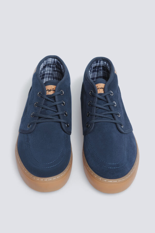 Springfield Croute casual de botim e couro azul