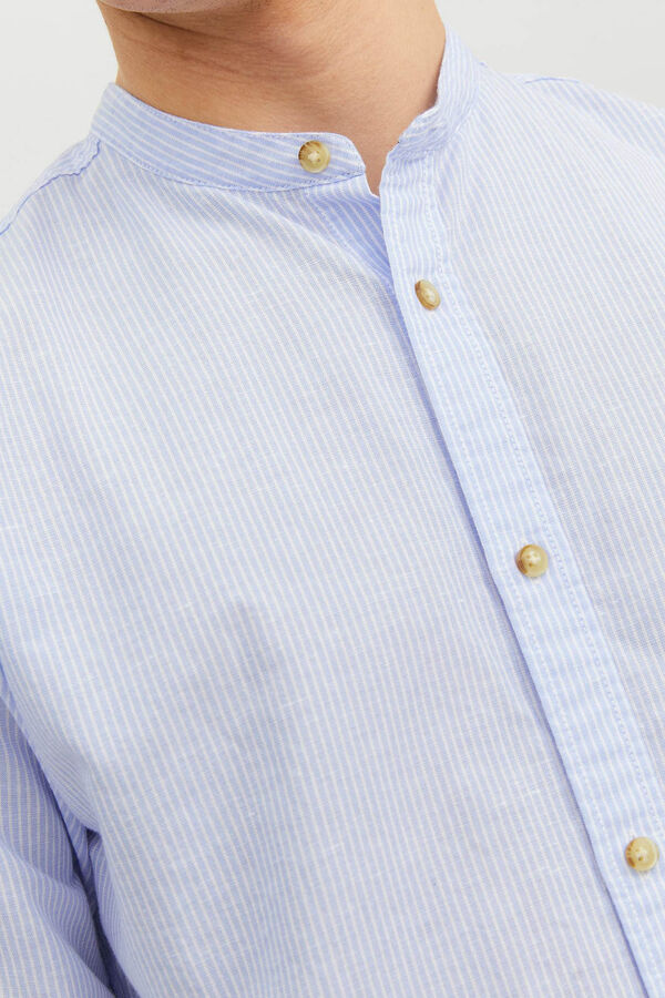 Springfield Camisa lino manga larga azul claro