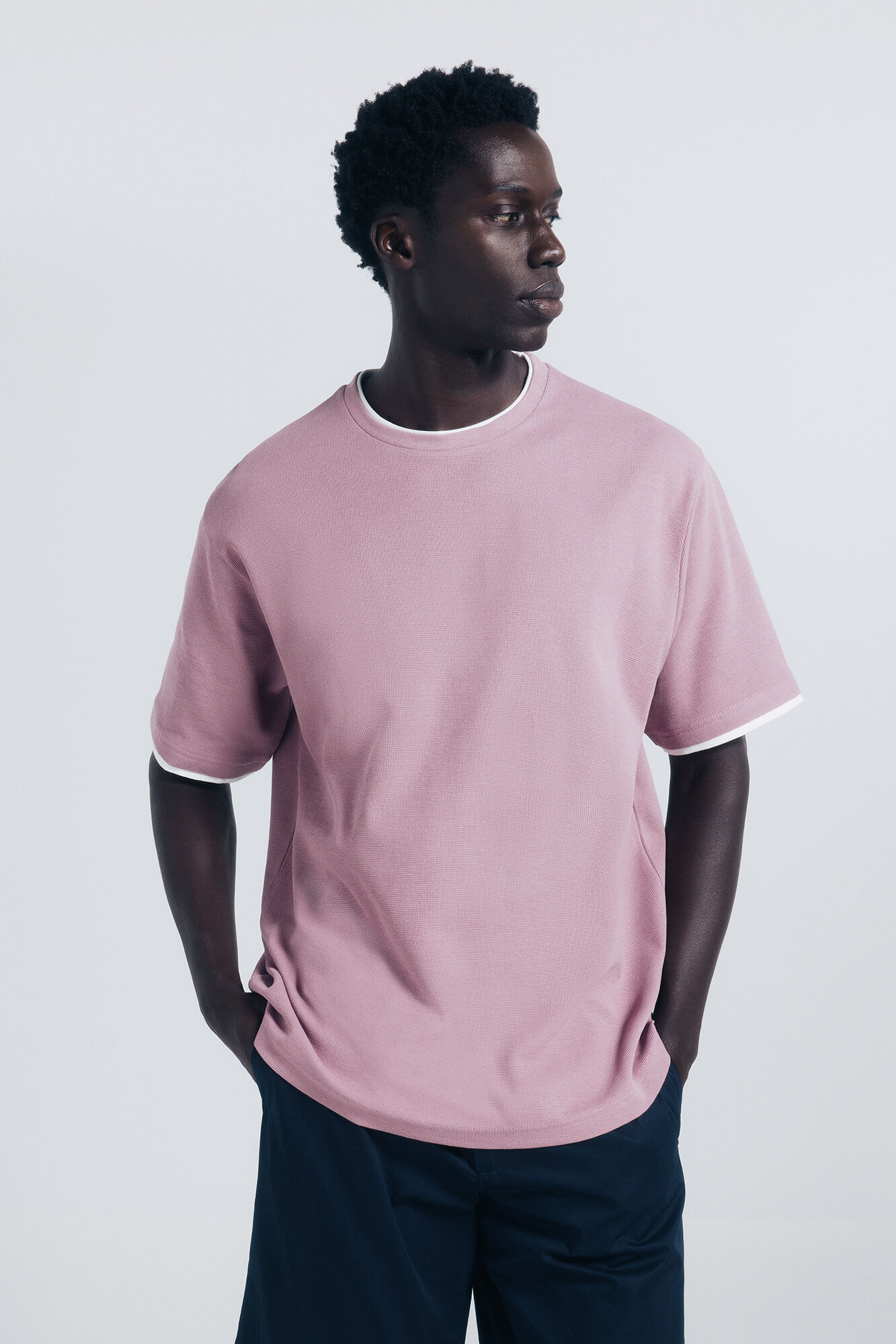 Springfield Camiseta doble mini waffle