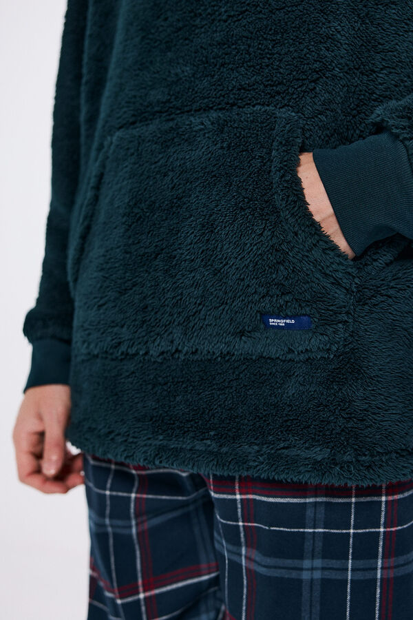 Springfield Sudadera capucha extra grande tejido polar verde