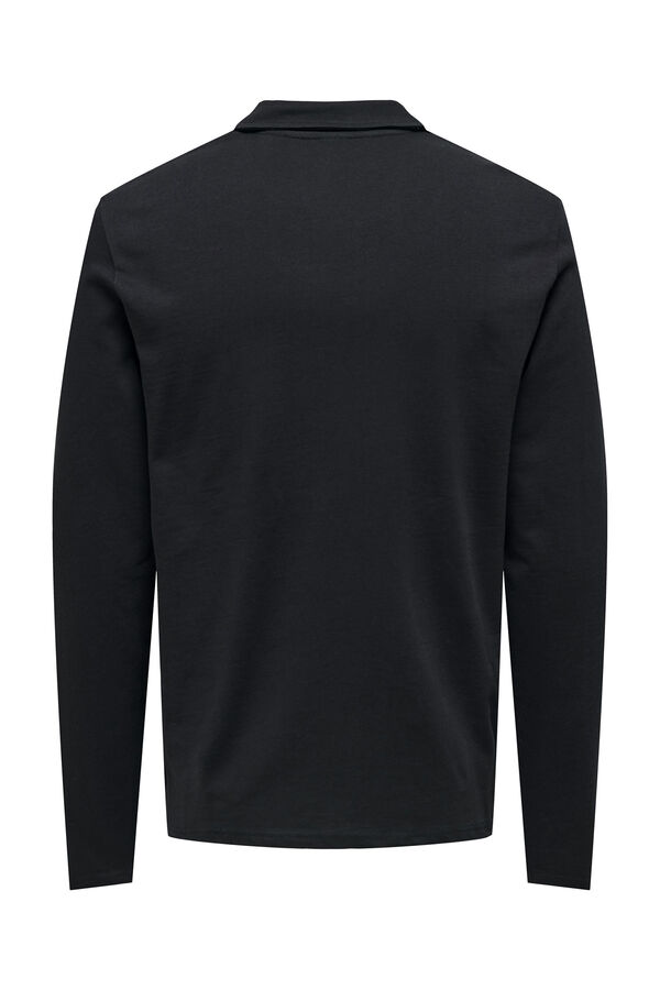 Only & Sons Camiseta cuello polo negro