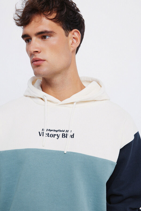 Springfield Sudadera capucha cortes turquesa