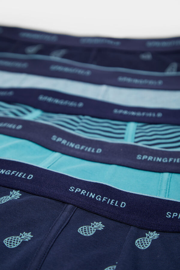 Springfield Pack 5 boxers estampados azul
