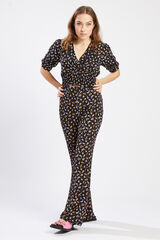 Pimkie Blusa corta con encaje negro