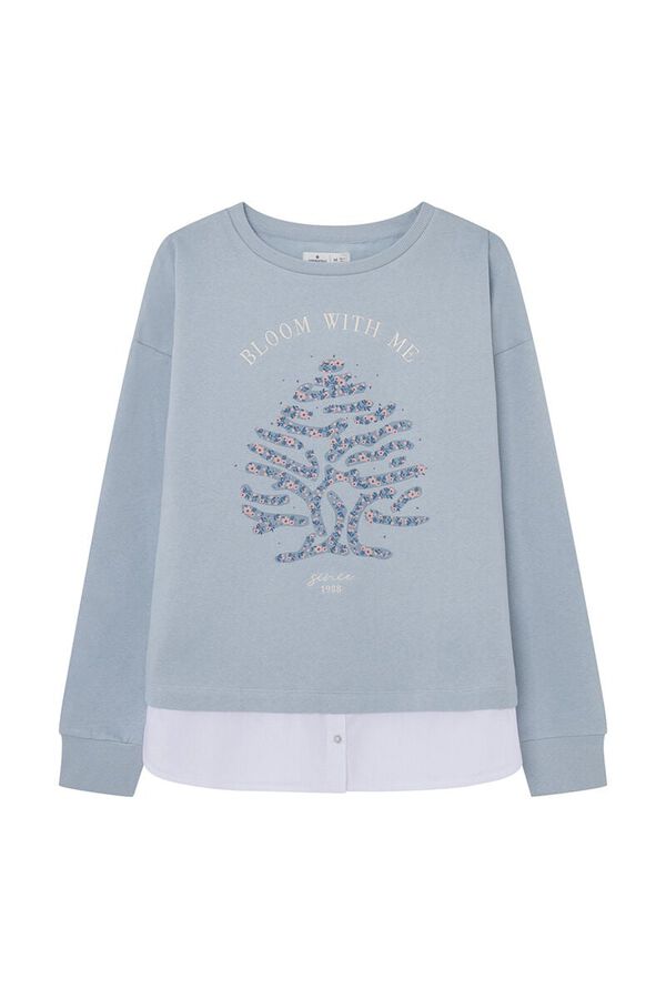 Springfield Sudadera &Aacute;rbol "Bloom with me" azul