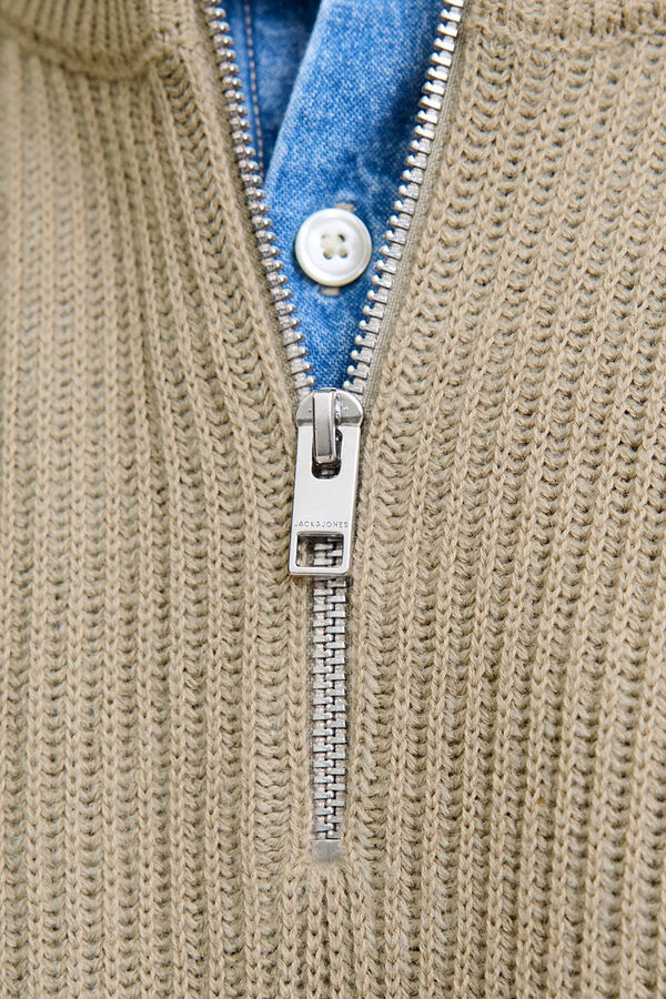 Jack & Jones Jersey cuello cremallera gris