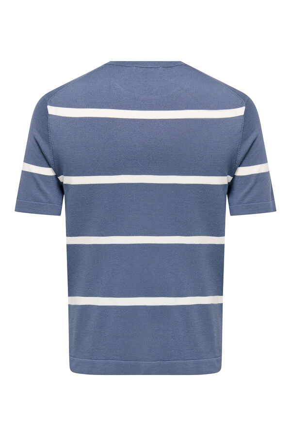 Only & Sons malha masculina de regular fit azul