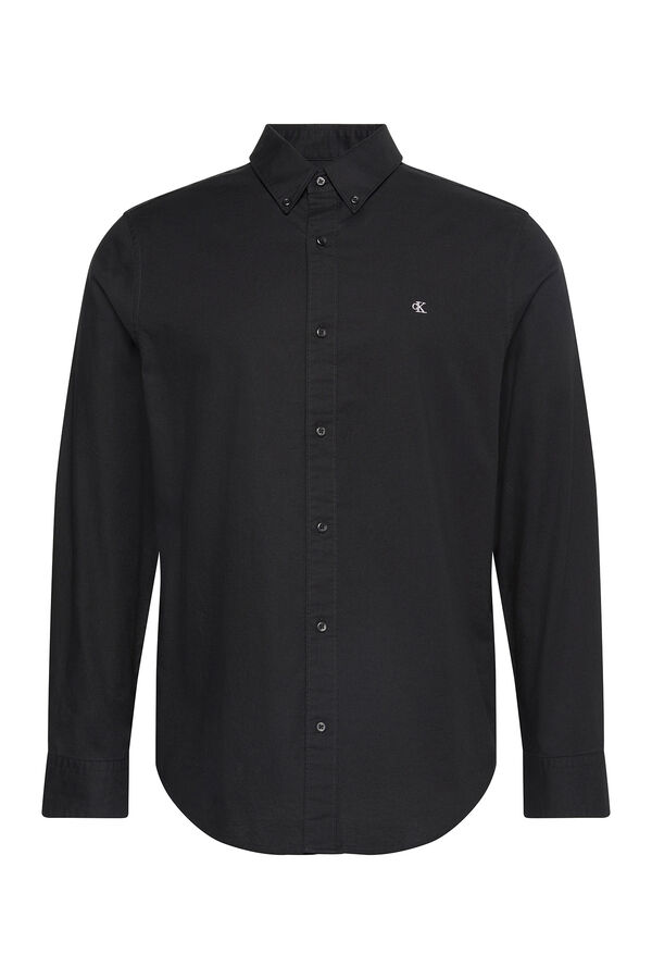 CK Jeans Camisa oxford con logo negro
