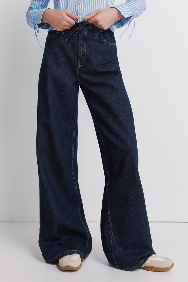 Springfield Pantal&oacute;n jogger ancho azul