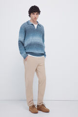 Springfield Pantal&oacute;n chino pana lavada comfort slim fit beige