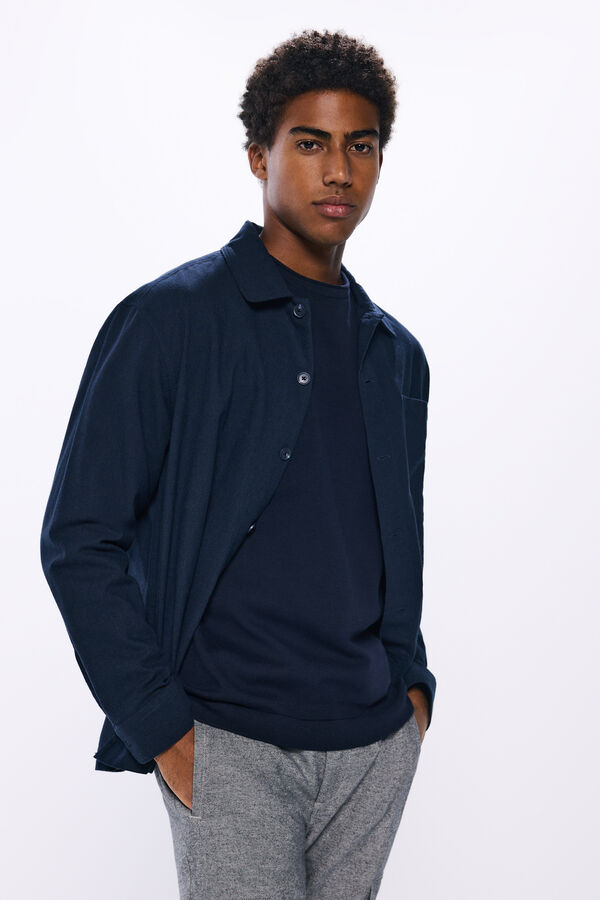 Springfield Camisa tipo l&atilde; azul