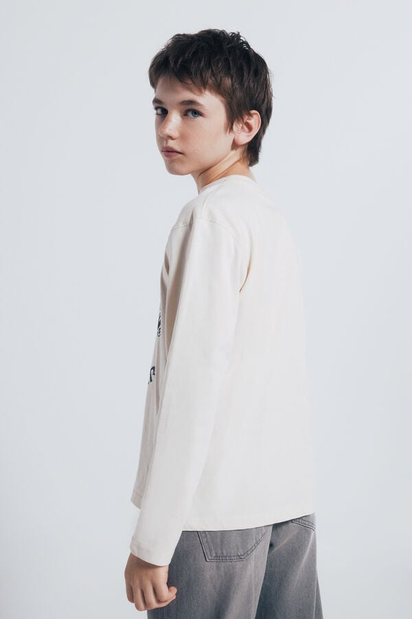 Springfield Kids Camiseta infantil de manga comprida dos Rolling Stones branco