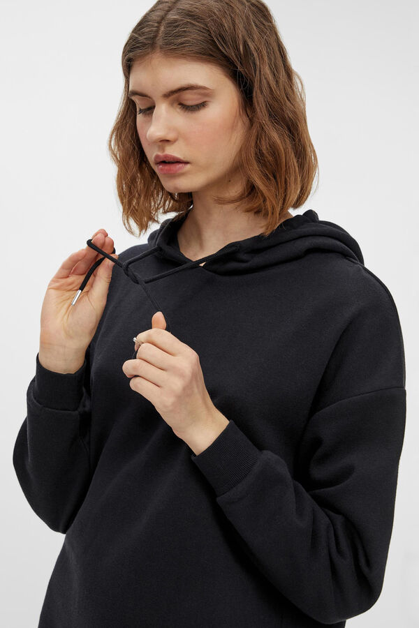 Pieces Vestido sweatshirt preto