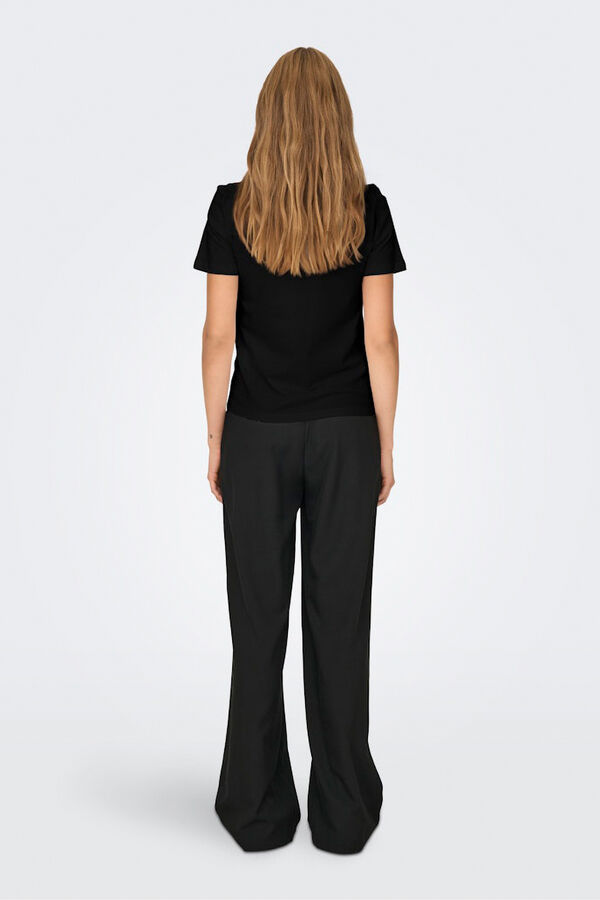 Only Camiseta dibujo frontal negro