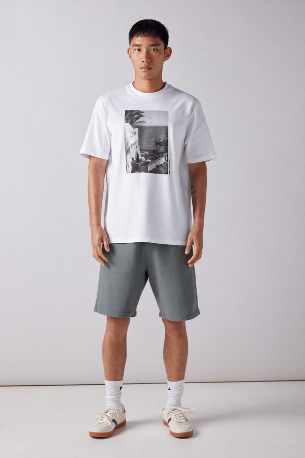 Springfield T-shirt estampada fotogr&aacute;fica branco