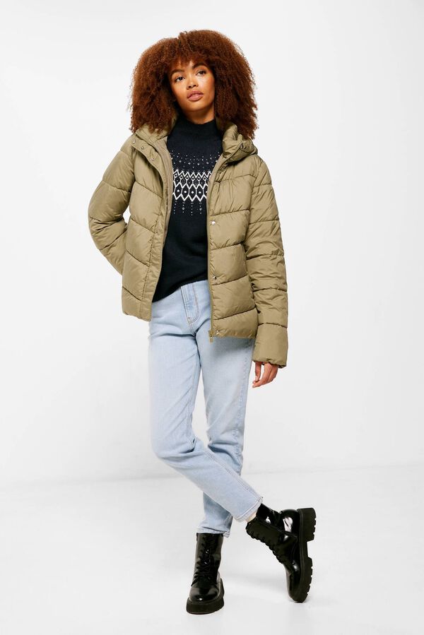 Springfield Chaqueta Corta Acolchada Poli&eacute;ster Reciclado verde