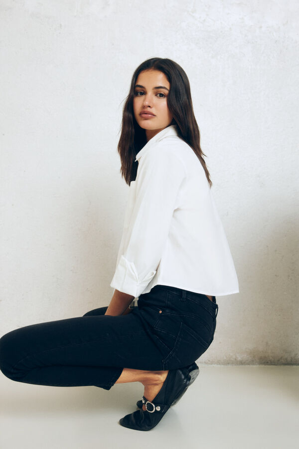 Springfield empurrar jeans preto