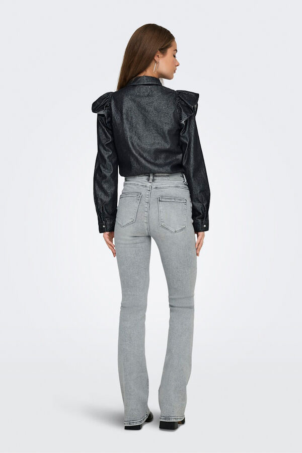 Only Cal&ccedil;a jeans boca de sino  cinzento