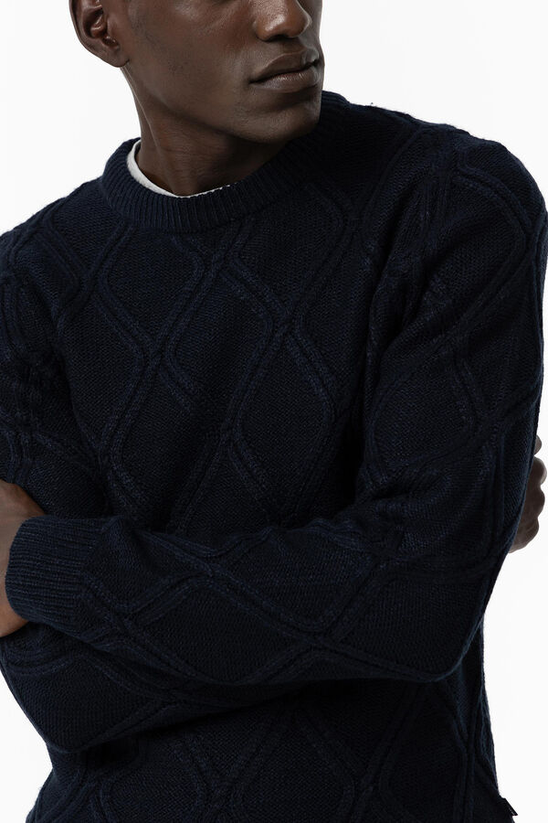 Tiffosi Jersey de Punto con Estructura azul