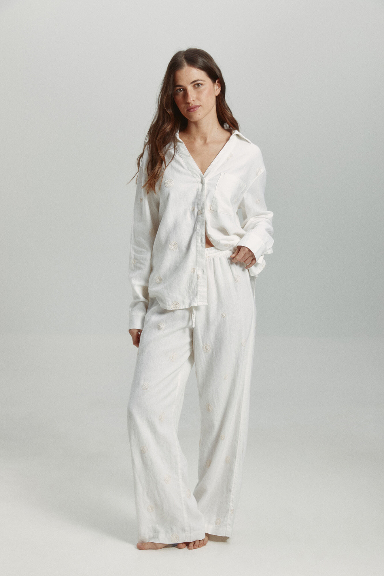 Only Cal&ccedil;as de linho larga