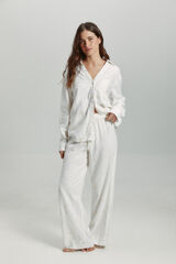 Only Calças de linho larga branco