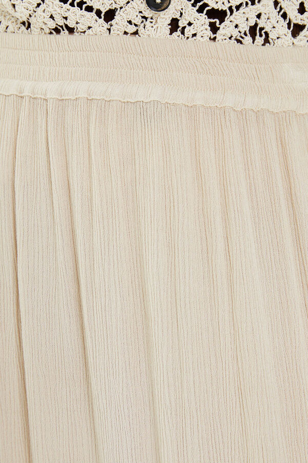 System Action saia longa de bambu bege