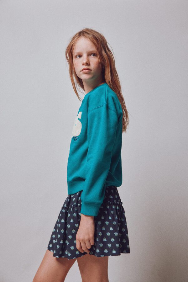 Springfield Kids Saia flores para menina azul