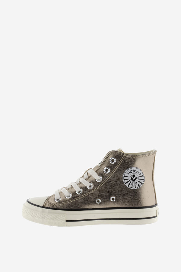 Victoria Zapatillas abotinadas efecto piel amarillo