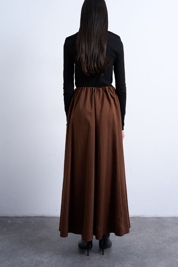 Topshop Saia midi algod&atilde;o cru