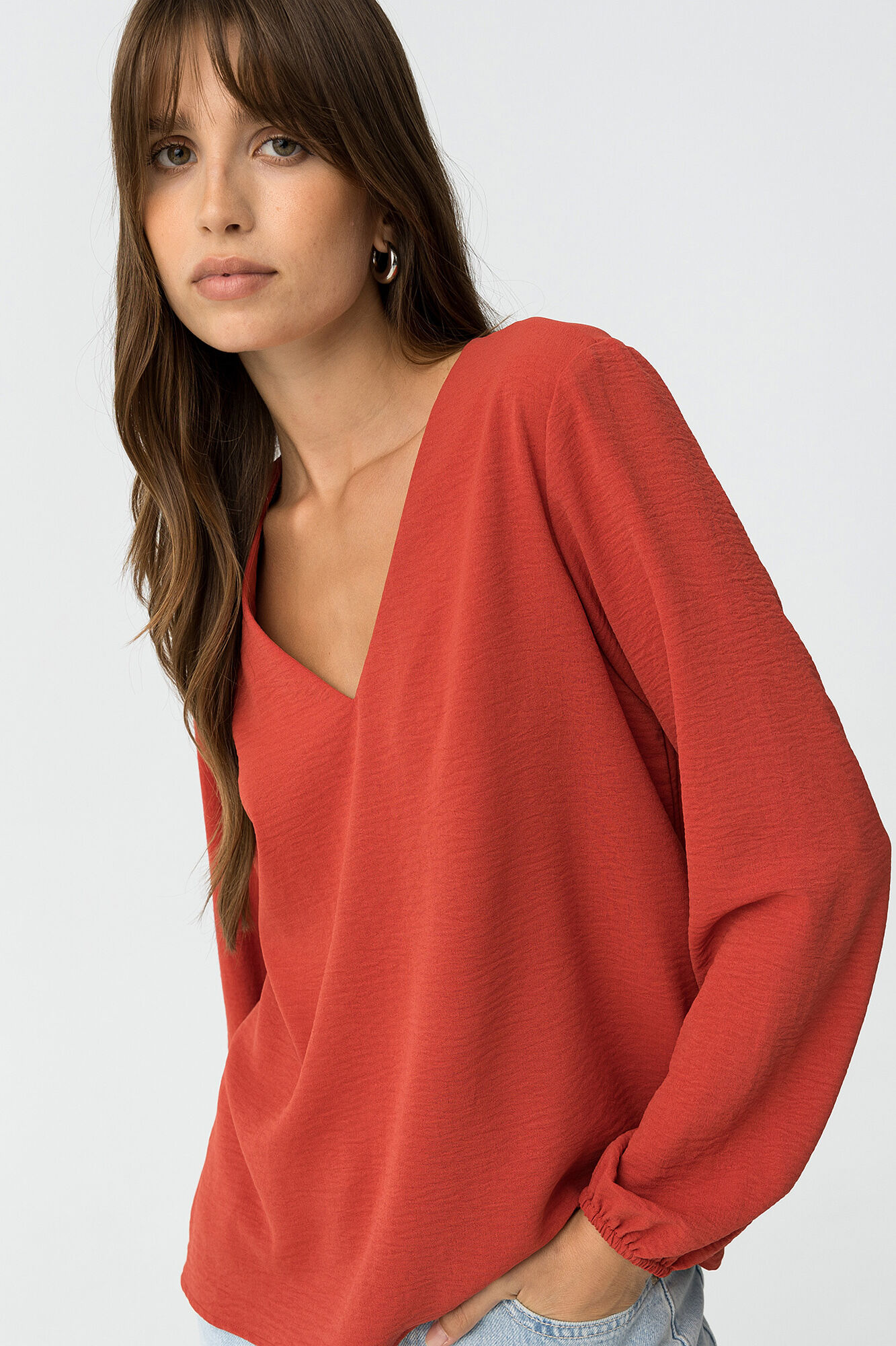 Tiffosi Blusa con espalda plisada
