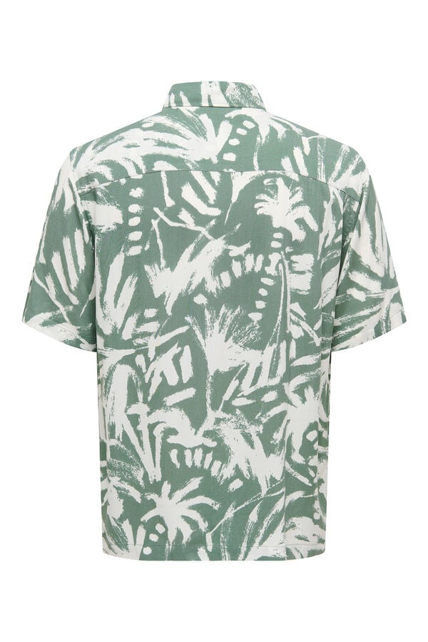 Only & Sons Camisa de manga curta verde