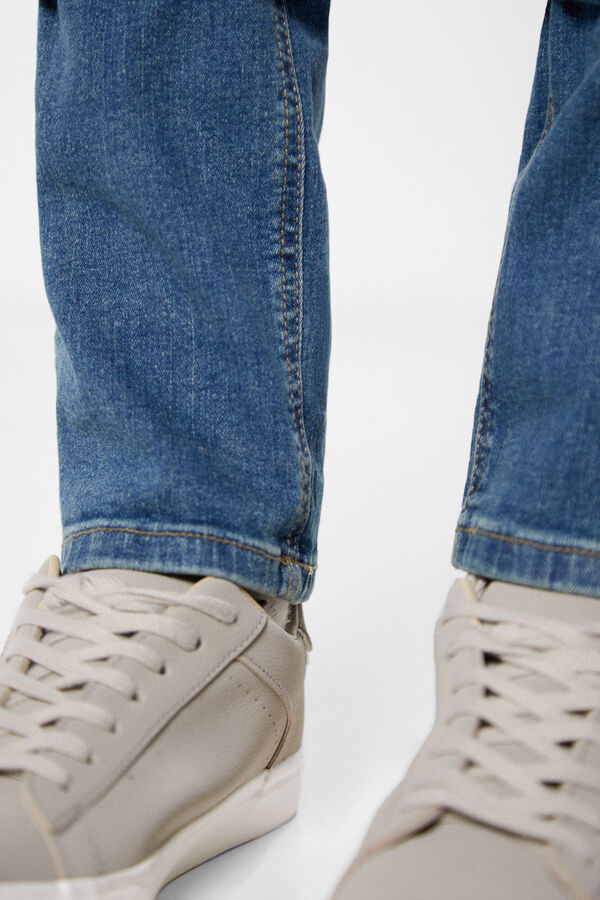 Springfield Jeans slim lavado medio oscuro turquesa