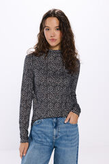 Springfield Camiseta cuello perkins tacto suave tostado