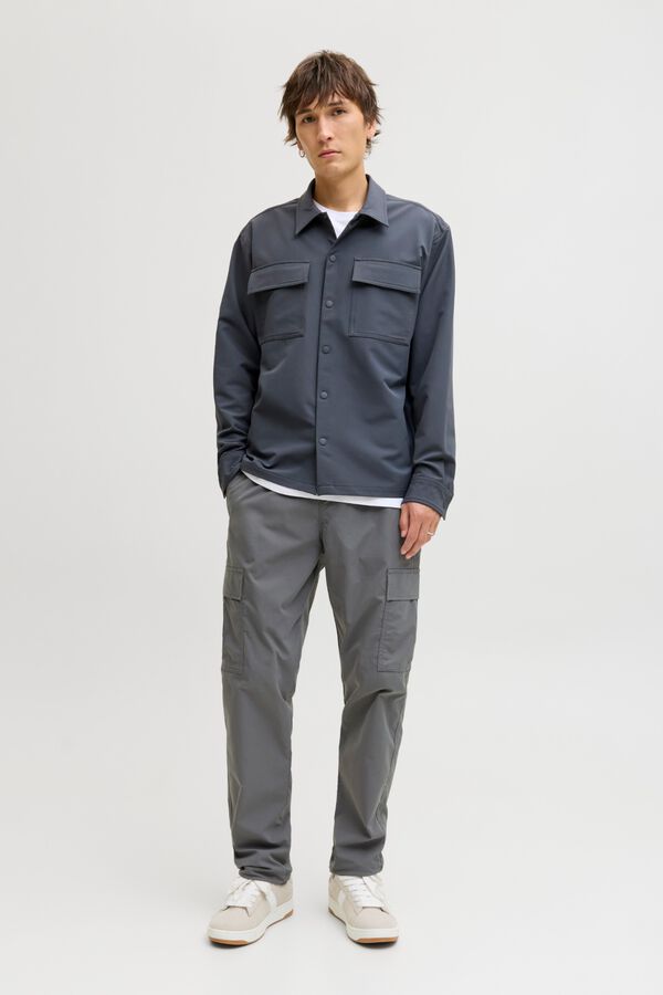 Jack & Jones Cal&ccedil;a cargo com bolsos laterais cinzento