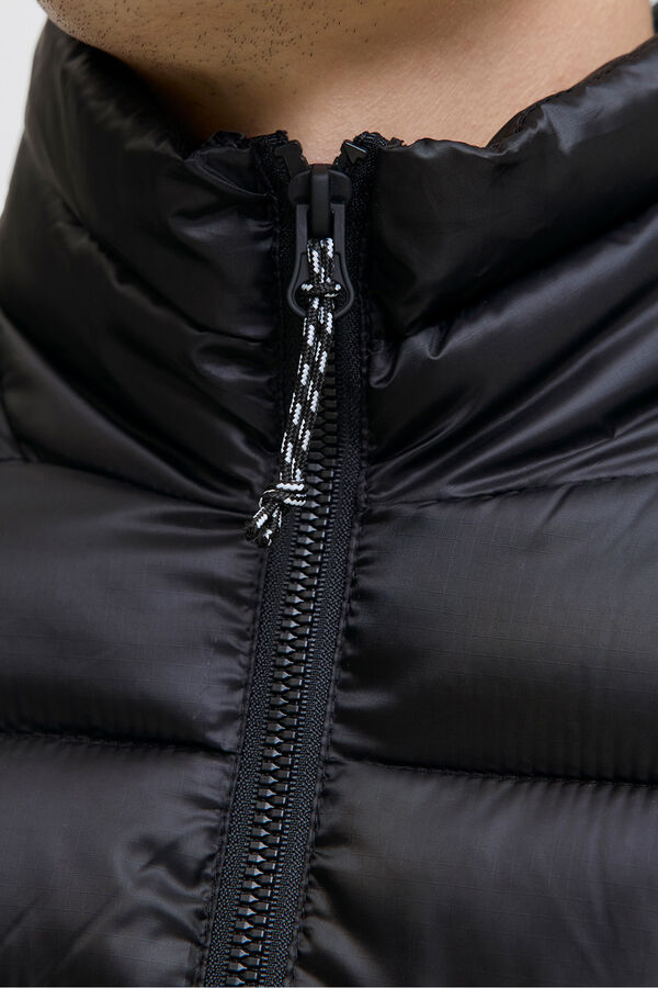 Jack & Jones Blus&atilde;o acolchoada leve preto