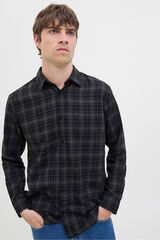JJ REBEL Camisa regular fit cuadros negro