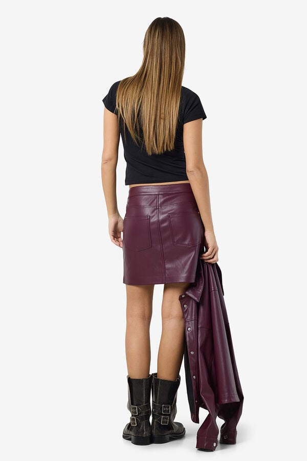 Noisy May Minifalda polipiel morado/lila