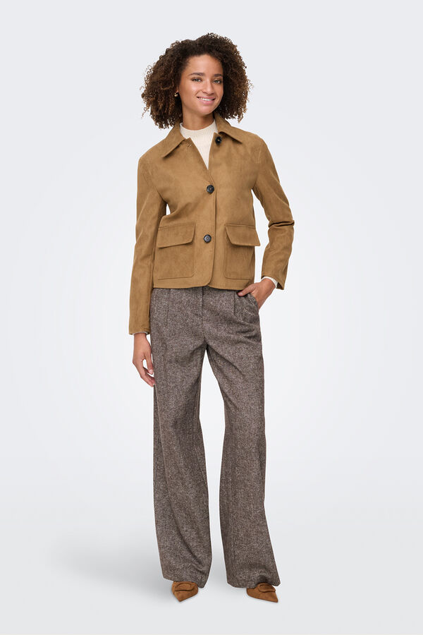 JDY Casaco de camur&ccedil;a cru