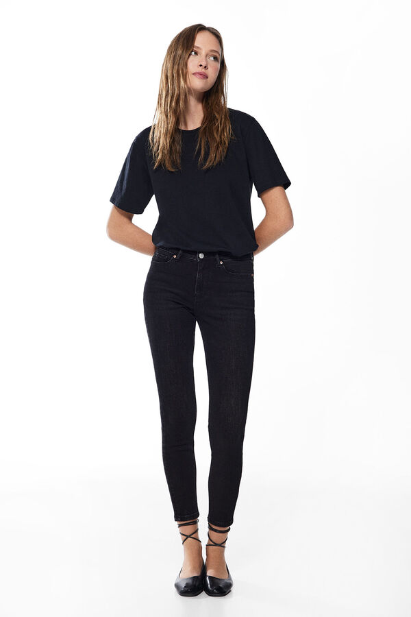Springfield Jeans Slim Cropped negro
