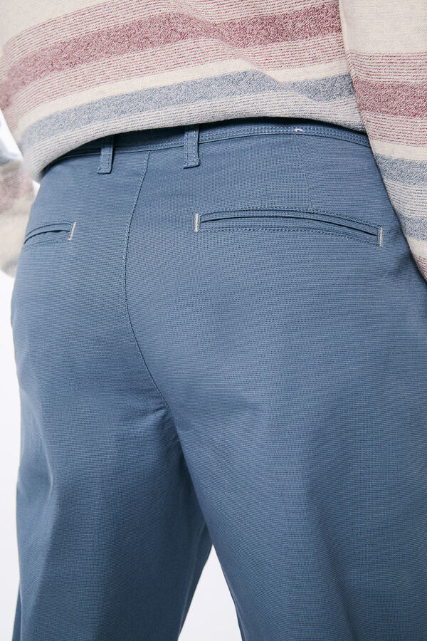 Springfield Pantal&oacute;n chino microestampado slim fit azul