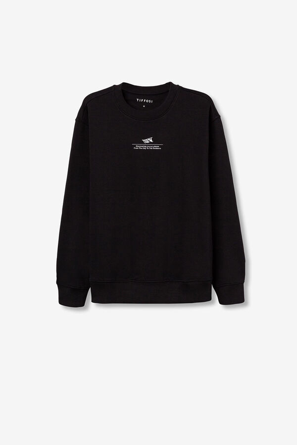 Tiffosi Young Sudadera con estampado graffiti negro