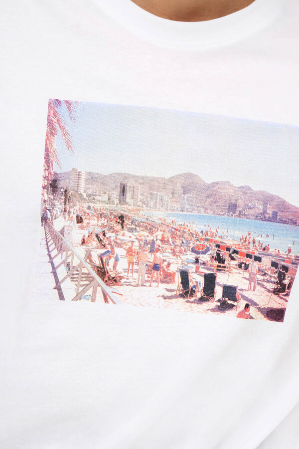 Only & Sons Herren-T-Shirt mit regular fit Passform. 100 % Bio-Baumwolle. branco