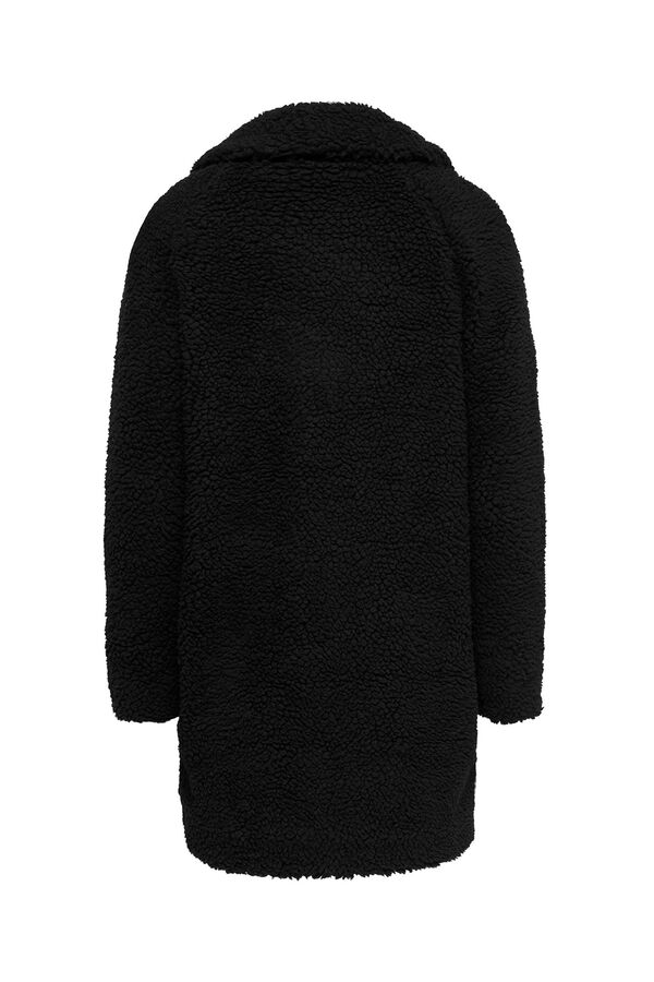 Only Abrigo de borrego botones negro