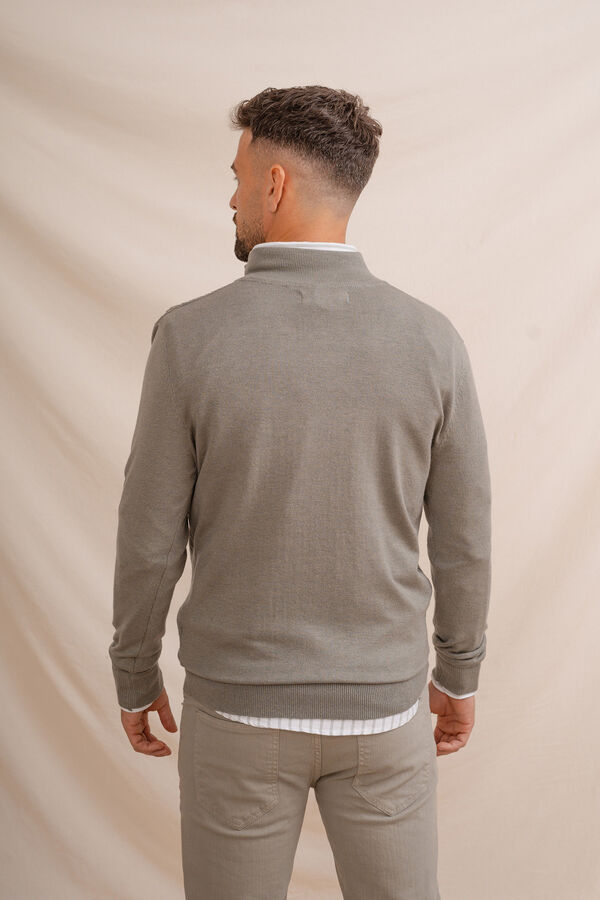 Celopman Camisa com z&iacute;per  verde