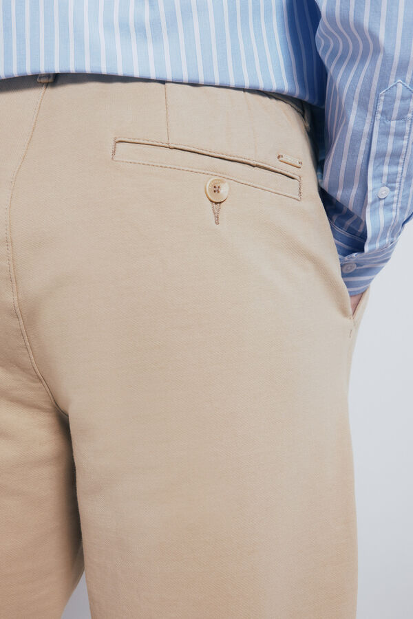 Springfield cal&ccedil;as chino slim fit confort&aacute;veis castanho
