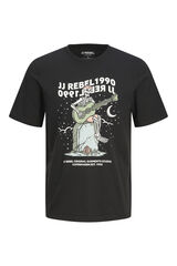 JJ REBEL Camiseta regular fit estampada negro