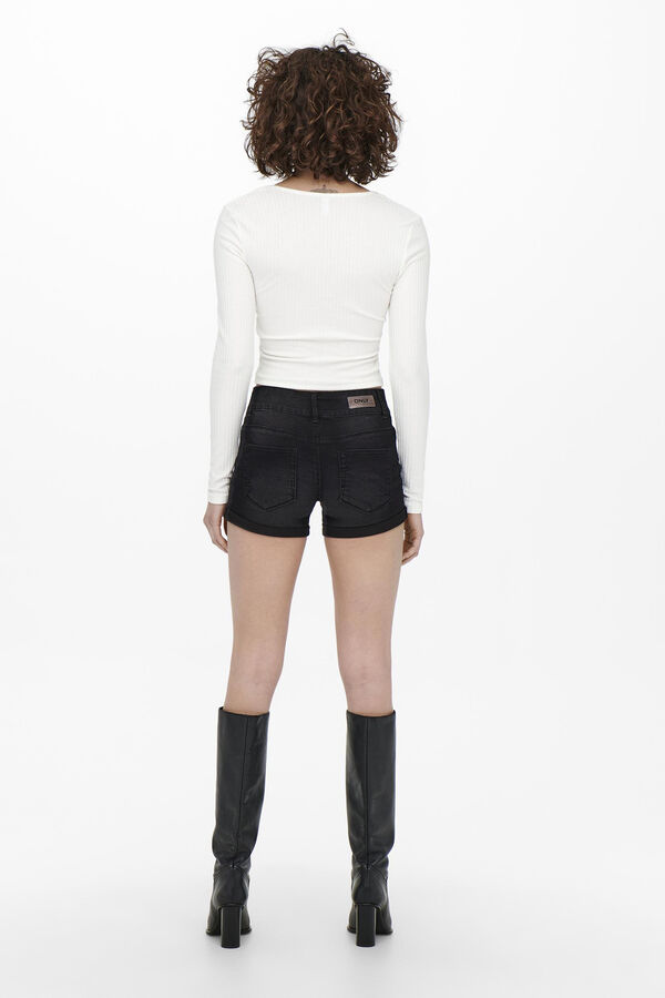 Only Shorts Vaqueros negro