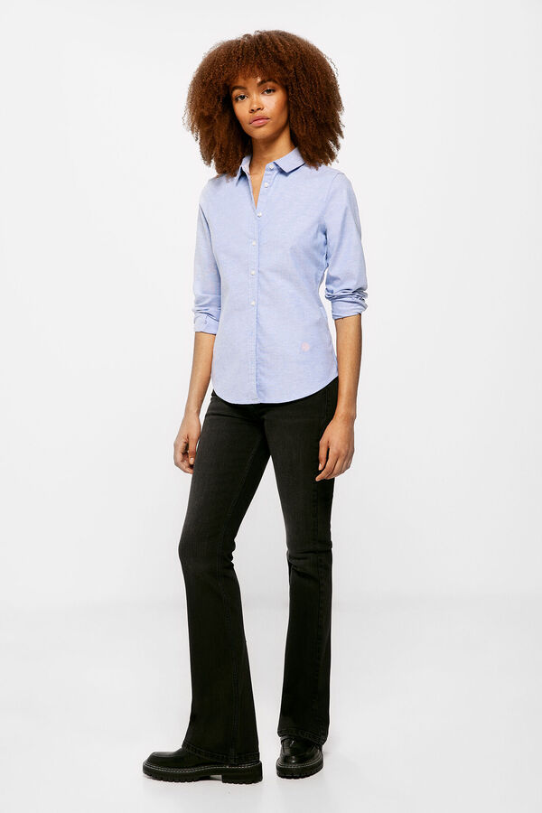 Springfield Camisa Oxford Algod&oacute;n azul